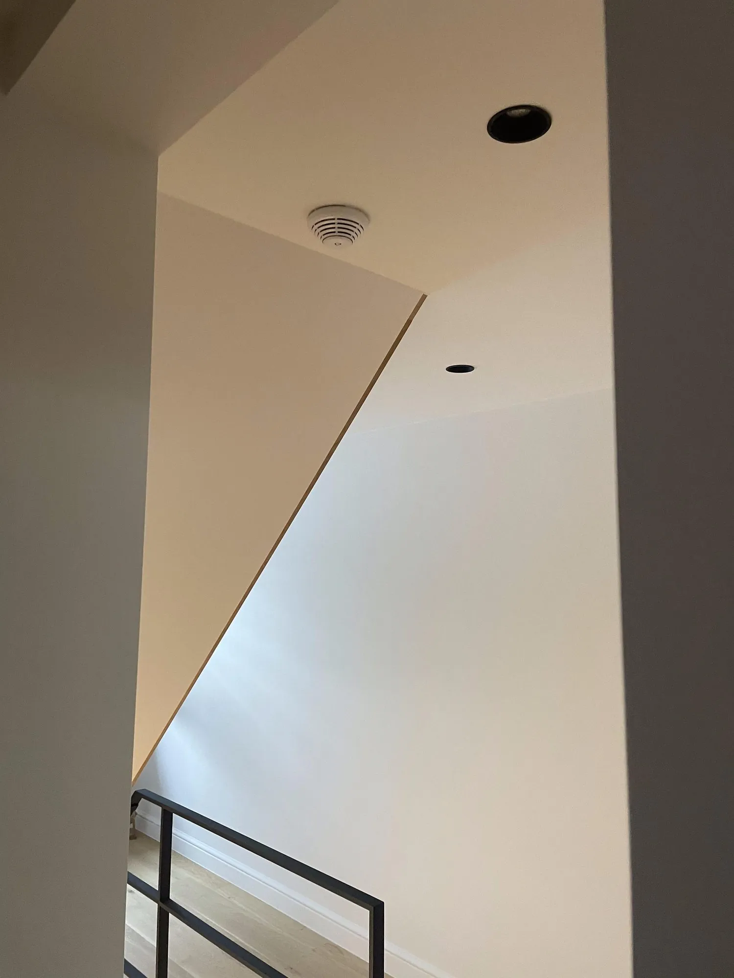 Plafond met ingebouwde camerabewaking en rookmelder voor bedrijfsbeveiliging